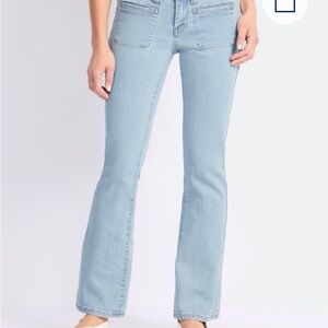 BNWT Just USA low rise mini patch pocket bootcut light blue jeans size 8